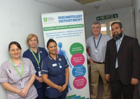 Top team includes, from left, Julie Begum, Dr Daniel Fishman and Dr Muhammad Nisar