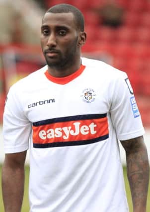 Town defender Lathaniel Rowe-Turner. Pic: Liam Smith.