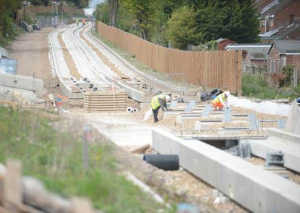 Work is continuing on the busway