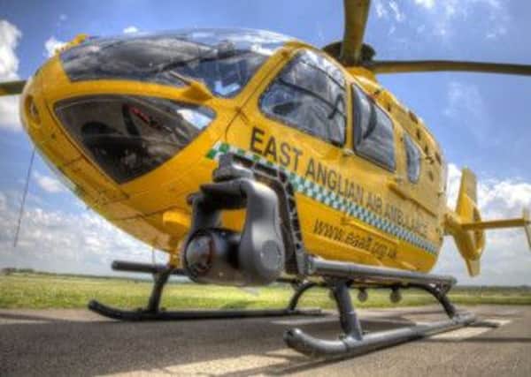 An East Anglian Air Ambulance helicopter