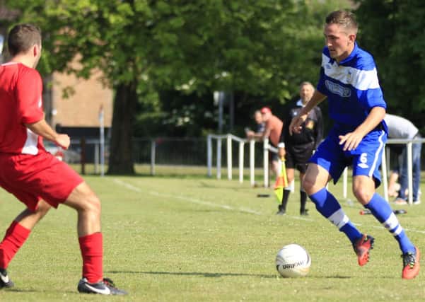 Chris Marsh in action for Dunstable on Saturday. Pic: Liam Smith