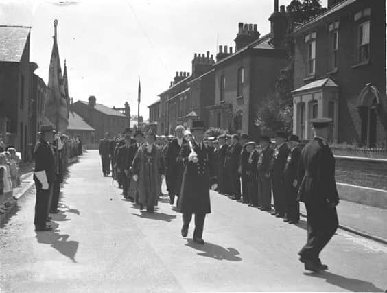Civic procession in Victoria Street, Dunstable
