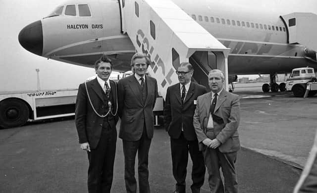 Michael Heseltine at Luton Airport 40 years ago