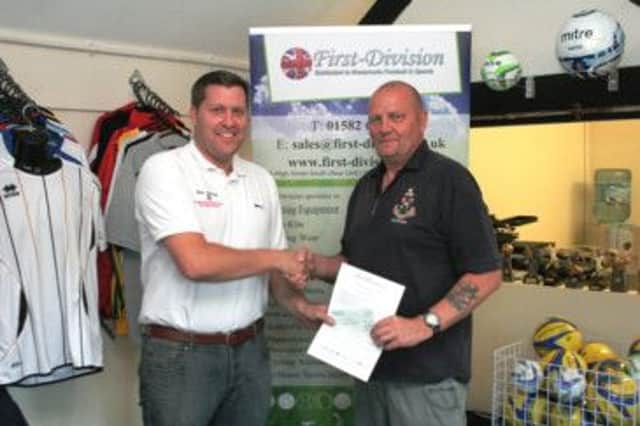 Owner of First Division Sports Ltd Dave Cousins and chairman Dave Snaith. wk 30.