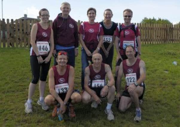 The Dunstable Road Runners team that took on the  Dunstable Downs Challenge starting at Creasey Park on Sunday