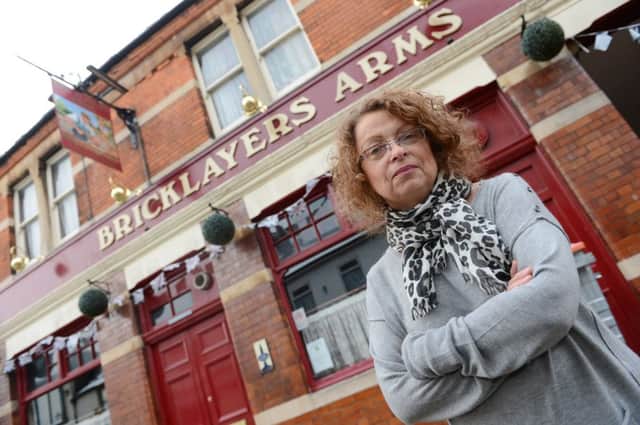 Alison Taylor, landlady of Bricklayers Arms, High Town