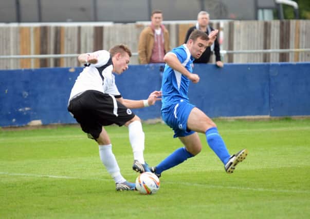 Action from Barton Rovers' 0-0 draw with Boreham Wood