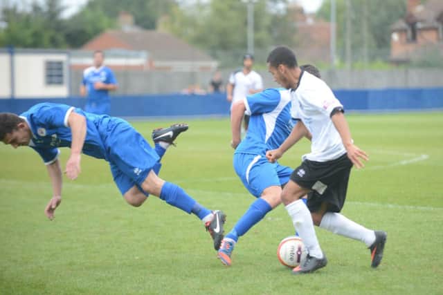 Action from Barton Rovers' 0-0 draw with Boreham Wood on Saturday