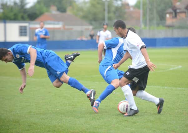 Action from Barton Rovers' 0-0 draw with Boreham Wood on Saturday