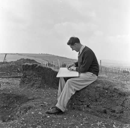 James Dyer during a 1962 excavation
