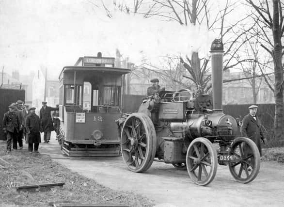 Luton tram on way to scrapyard in 1932