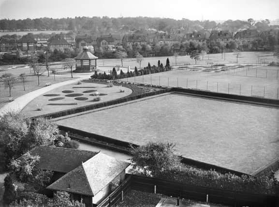 Aerial view of Memorial Park in 1939