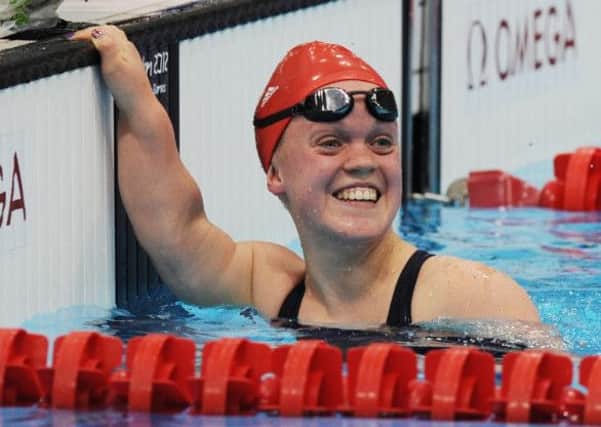 Great Britan's Ellie Simmonds finishes first in her 400m Freestyle S6 Heat at the Aquatic Centre at the Paralympic Games in London. PRESS ASSOCIATION Photo. Picture date: Saturday September 1 2012. See PA story PARALYMPICS Swimming. Photo credit should read: Stefan Rousseau/PA Wire.
