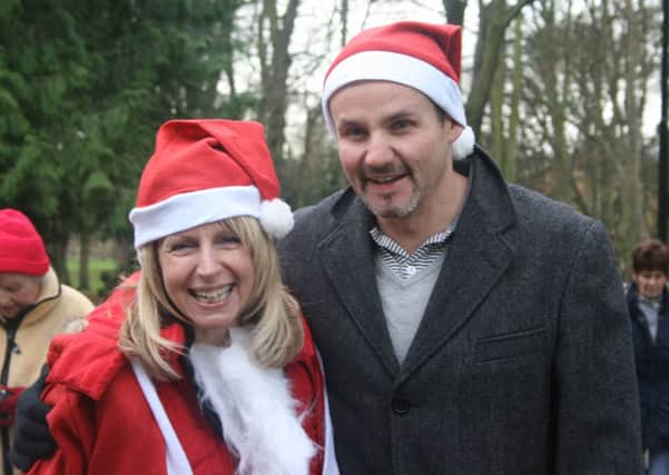 Ryan Moloney of Neighbours and panto fame starts Keech Hospice Care's Santa Fun Run