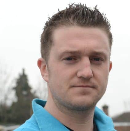 L13-274 Tommy Robinson, Stephen Lennon, leader of the EDL, just out of prison.Sally-anne StewartJR 106.3.13