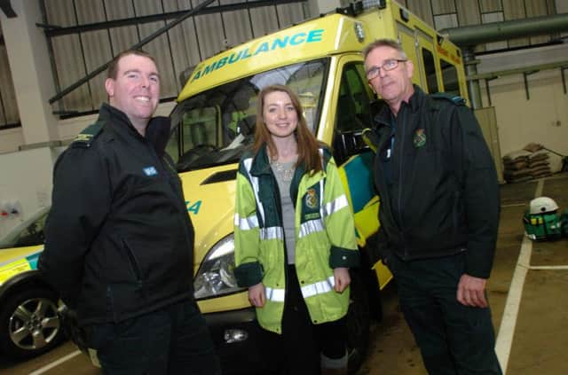 EEAST crew Mick and Jon with reporter Connie Primmer