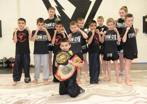 Twelve keen young Storm Gym kick boxers selected for the England squadrom Storm Gym who will be re