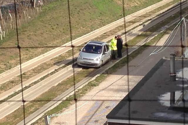 Car stuck on Luton - Dunstable busway