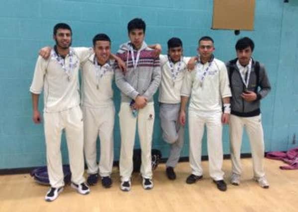 Luton Sixth Form College's indoor cricket team