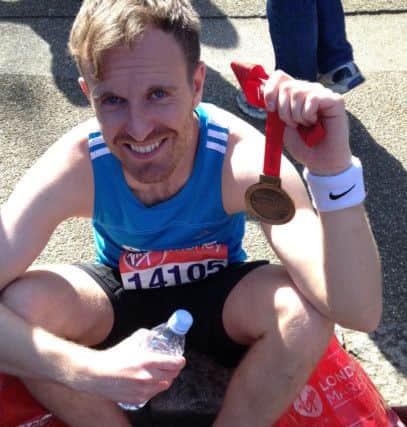Steve Nolan who ran the marathon for Luton burns survivor Shamiam Arif