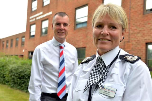 PCC Olly Martins with chief constable Colette Paul