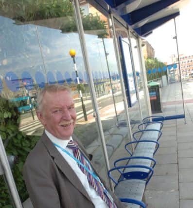 Cllr Dave Taylor at the opening of the busway