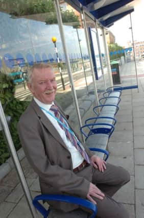 Cllr Dave Taylor at the opening of the busway
