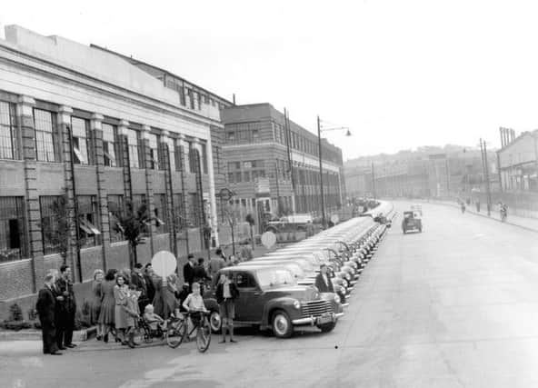 Vauxhall cars awaiting delivery in 1948