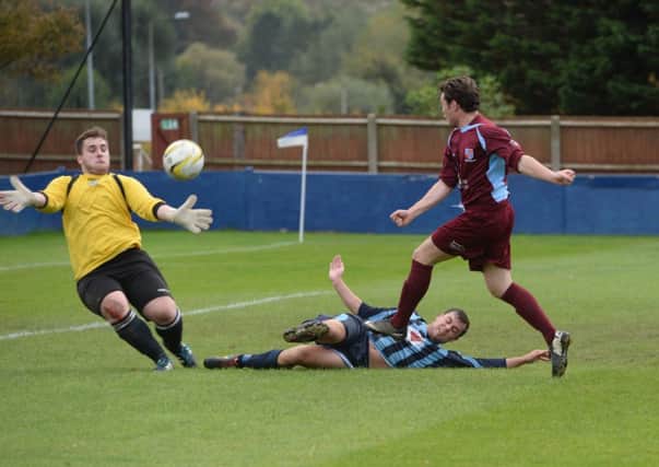 Crawley Green's Jack Downes is denied on Saturday