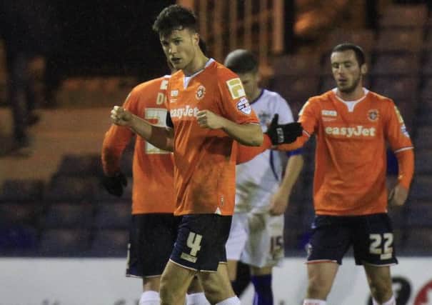 Hatters celebrate reaching the FA Cup third round