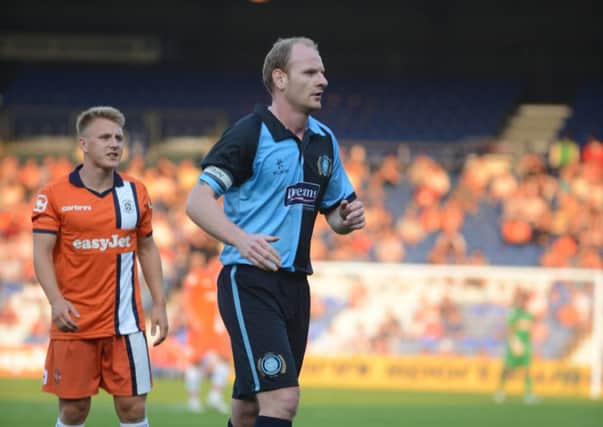 Gary Doherty in action for Wycombe at Kenilworth Road