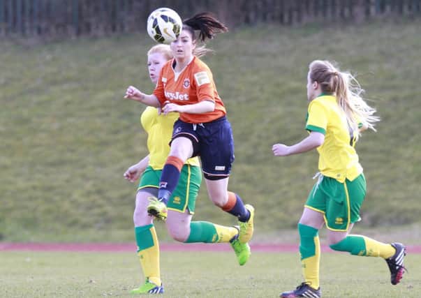 Action from Luton Ladies v Norwich Ladies