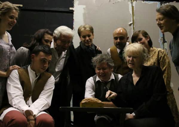 The cast in rehearsal