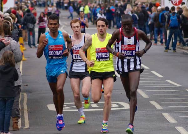 Ian Kimpton in action at the London Marathon