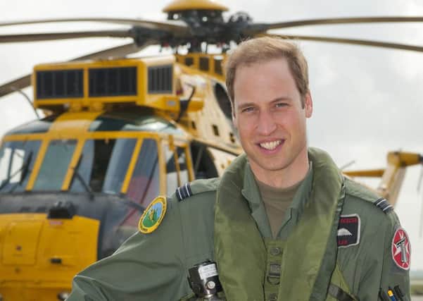 The Duke of Cambridge in training with the East Anglian Air Ambulance. Photo: SAC Faye Storer