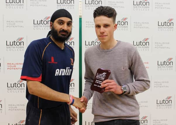 Monty Panesar was back to Luton Sixth Form College recently