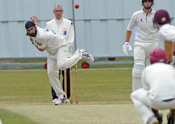 Monty Panesar in action for Luton Town & Indians at the weekend