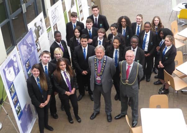 Anne Frank exhibition opening at Lealands High School, Luton.