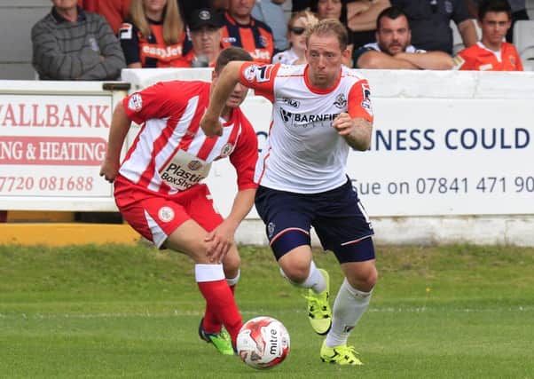 Danny Green during Town's 1-1 draw at Accrington