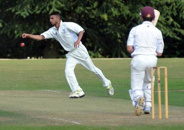 Dunstable's Essa Mohammad in action against Ampthill