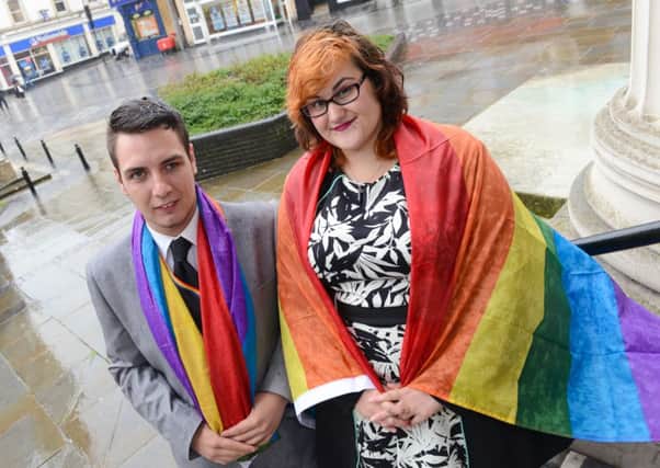 Luton Pride organisers Jake Turner-Coombs and Joanne McNally