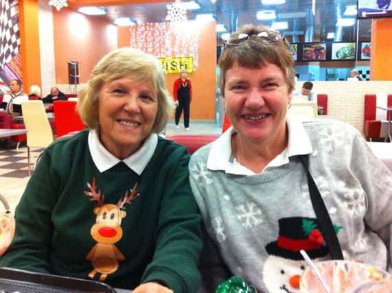 Sue Briggs (left) and Amanda Dervley of Operation Christmas Child
