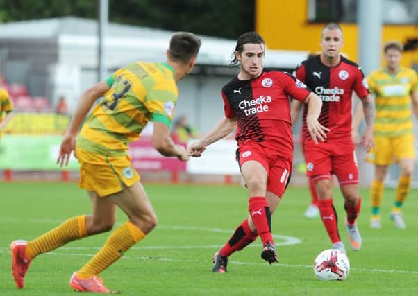 Luke Rooney in action for Crawley - pic: Jon Rigby
