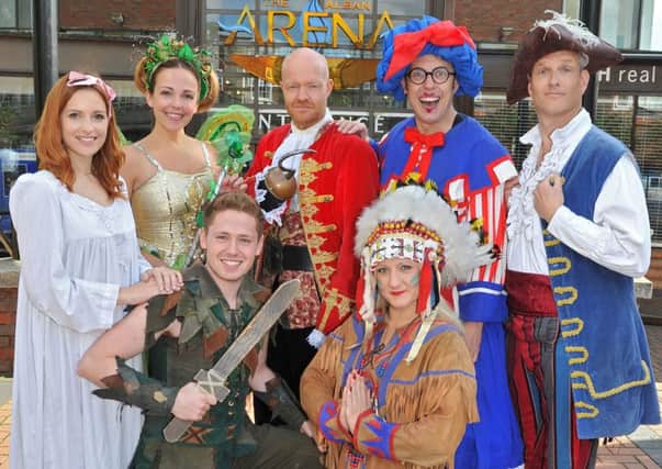 The cast of Peter Pan at the Alban Arena