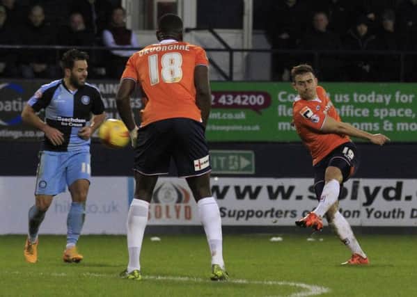 Olly Lee saw this shot fly wide against Wycombe