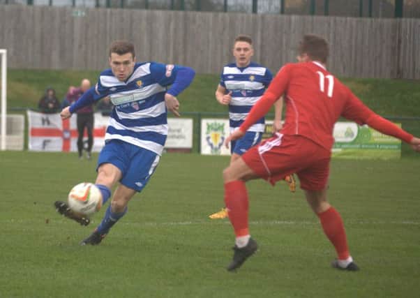 Action from Dunstable Town v Hungerford Town