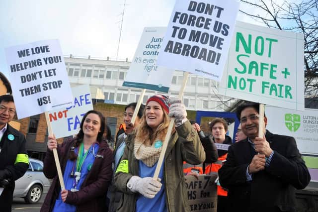 Junior doctors picketed outside the L&D last week