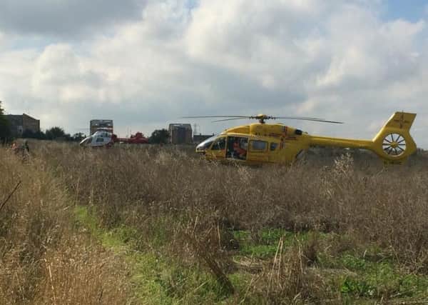 Air ambulance took the injured girls to hospital