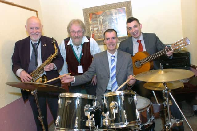 Hitting the right note? Olly Martins (on drums) now has the backing of Luton North