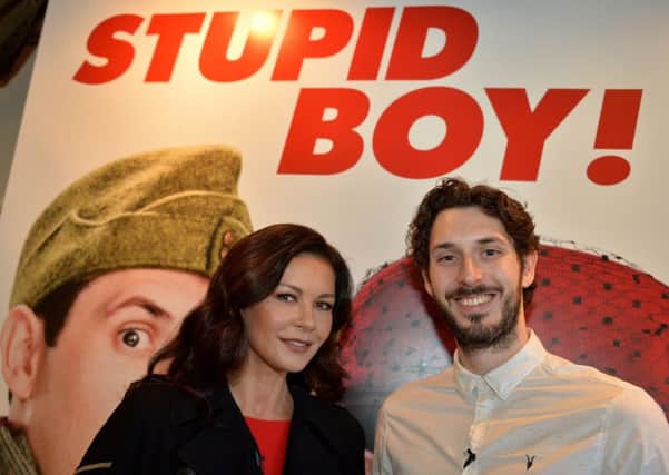 Catherine Zeta Jones and  Blake Harrison at a special screening of the new Dad's Army  film at Chicksands